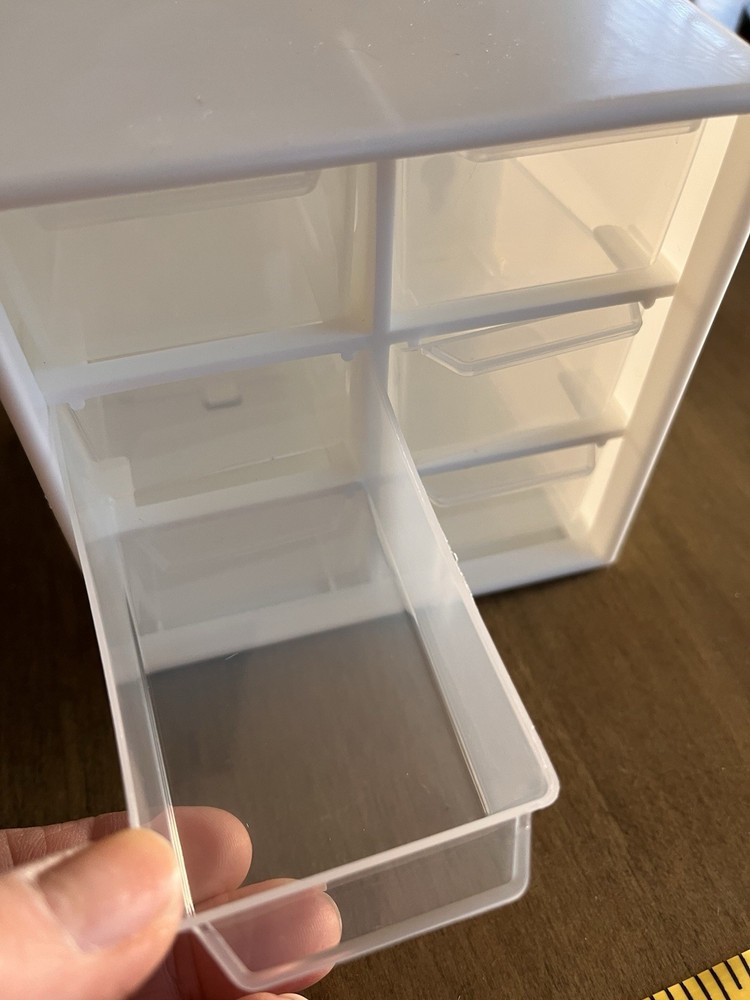 6-Drawer Bead Storage Organizer Plastic, Wall-Mountable