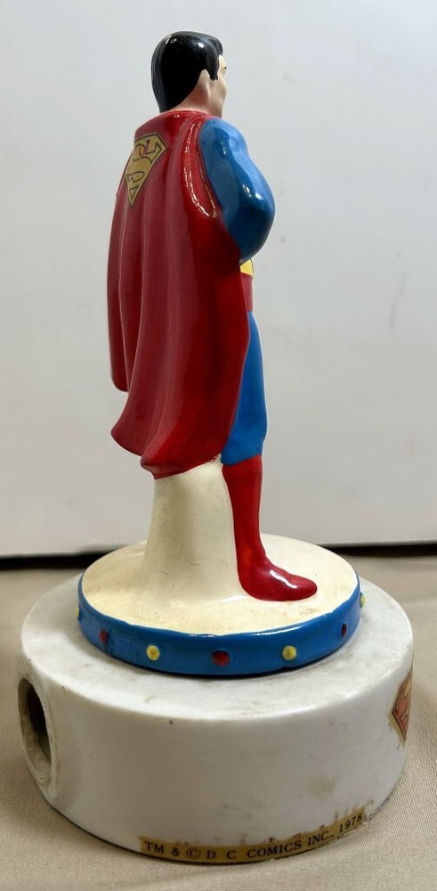 1978 SUPERMAN Figural Ceramic Table Lamp Night Light DC Comics Japan RARE!