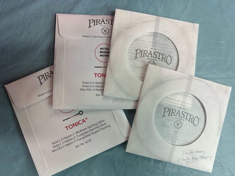 Pirastro 100% Tonica Viola Strings Set 4/4 A,D,G,C