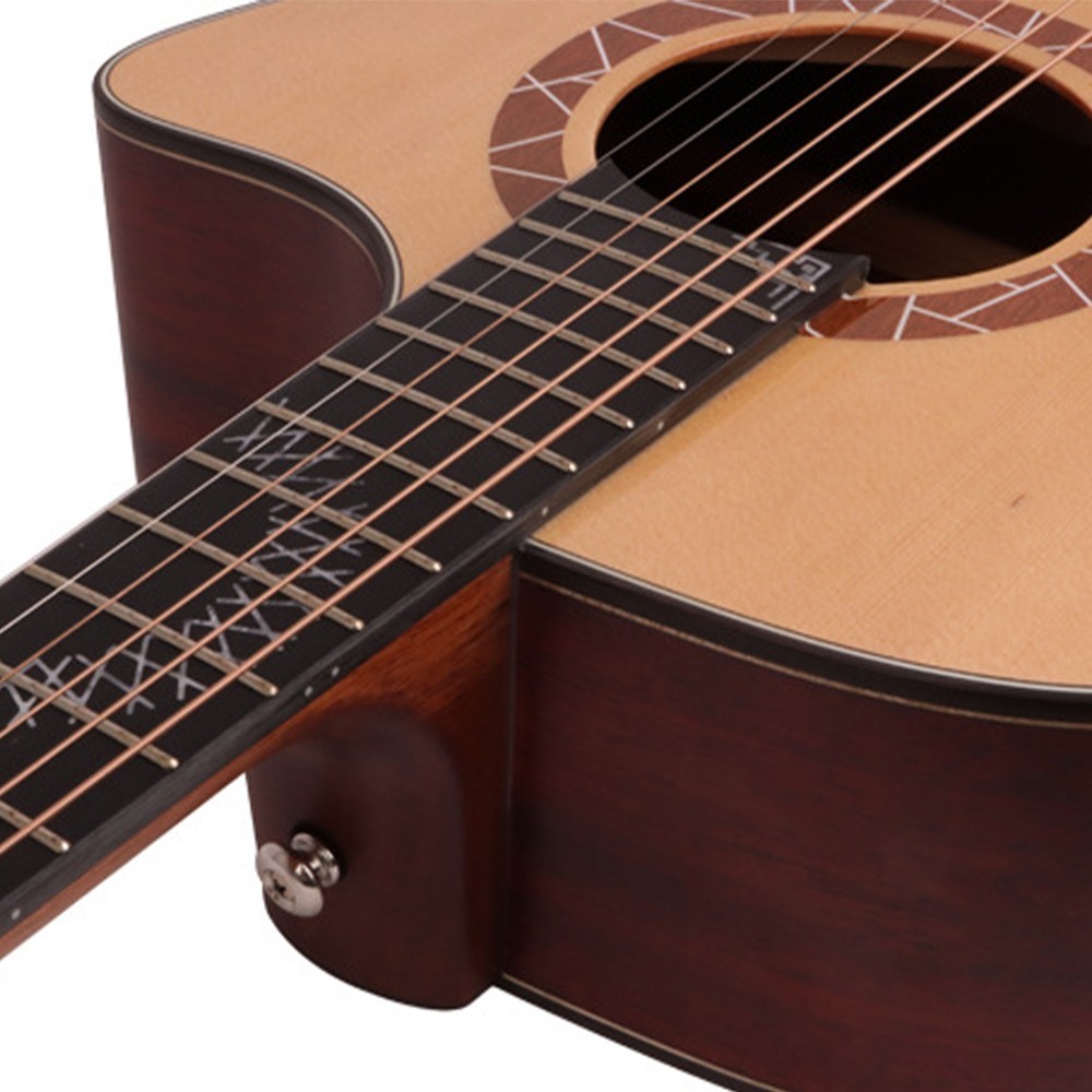 36-inch All-Solid Acoustic Guitar with Solid Spruce Top and Solid Rosewood Back