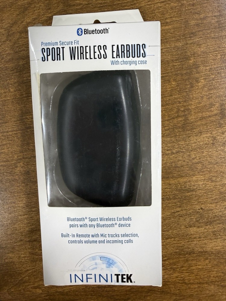 Bluetooth Sport Wireless Earbuds With Charging Case Black