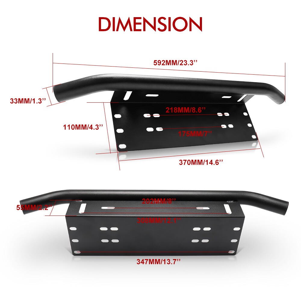 Bull Bar Bumper License Light Mount Holder For Subaru Forester Outback Crosstrek