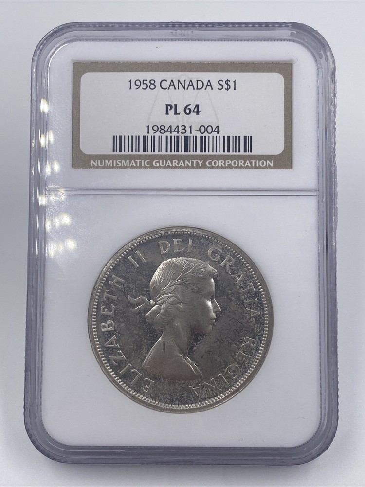 1958 Canada Silver Dollar NGC PL 64