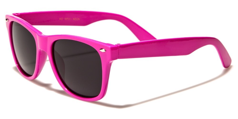 Kids Childrens Classic 80's Vintage Style Horn Rimmed Sunglasses Smoke Dark Lens