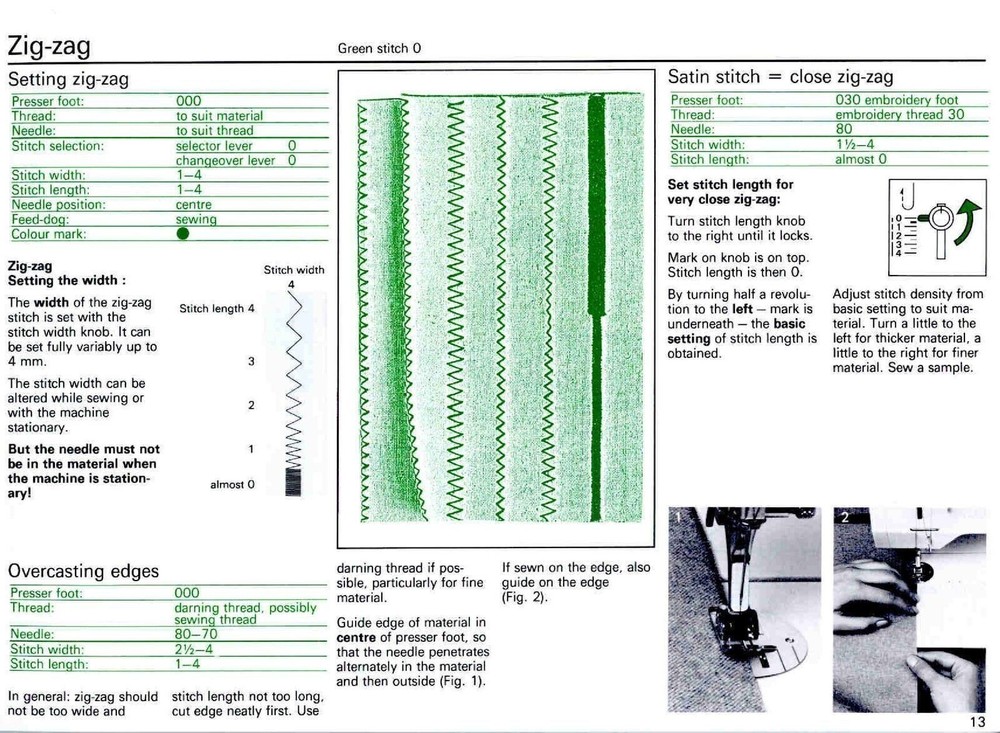 BERNINA 930 Record 930 Electronic User Manual USERS Guide - WIRE BINDING - COLOR