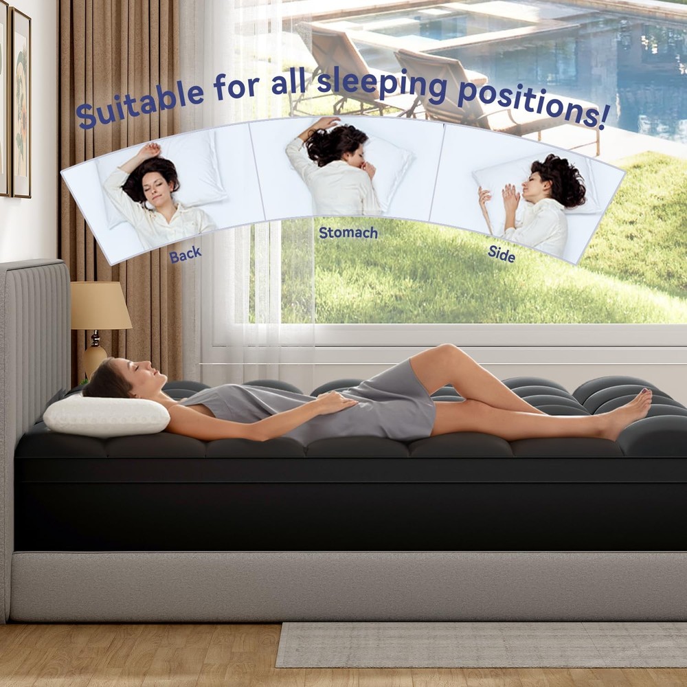 Elemuse Queen Black Mattress Topper Model Dlmt Down Alternative