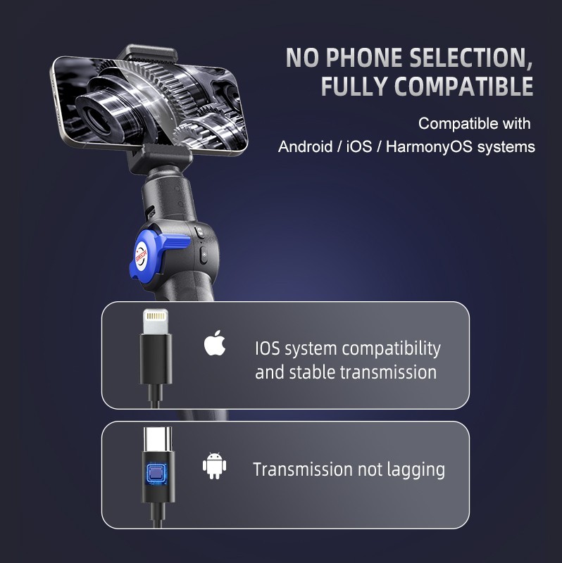 Ralcam Articulating Borescope Endoscope Inspection Camera 3.3FT Flexible Snake