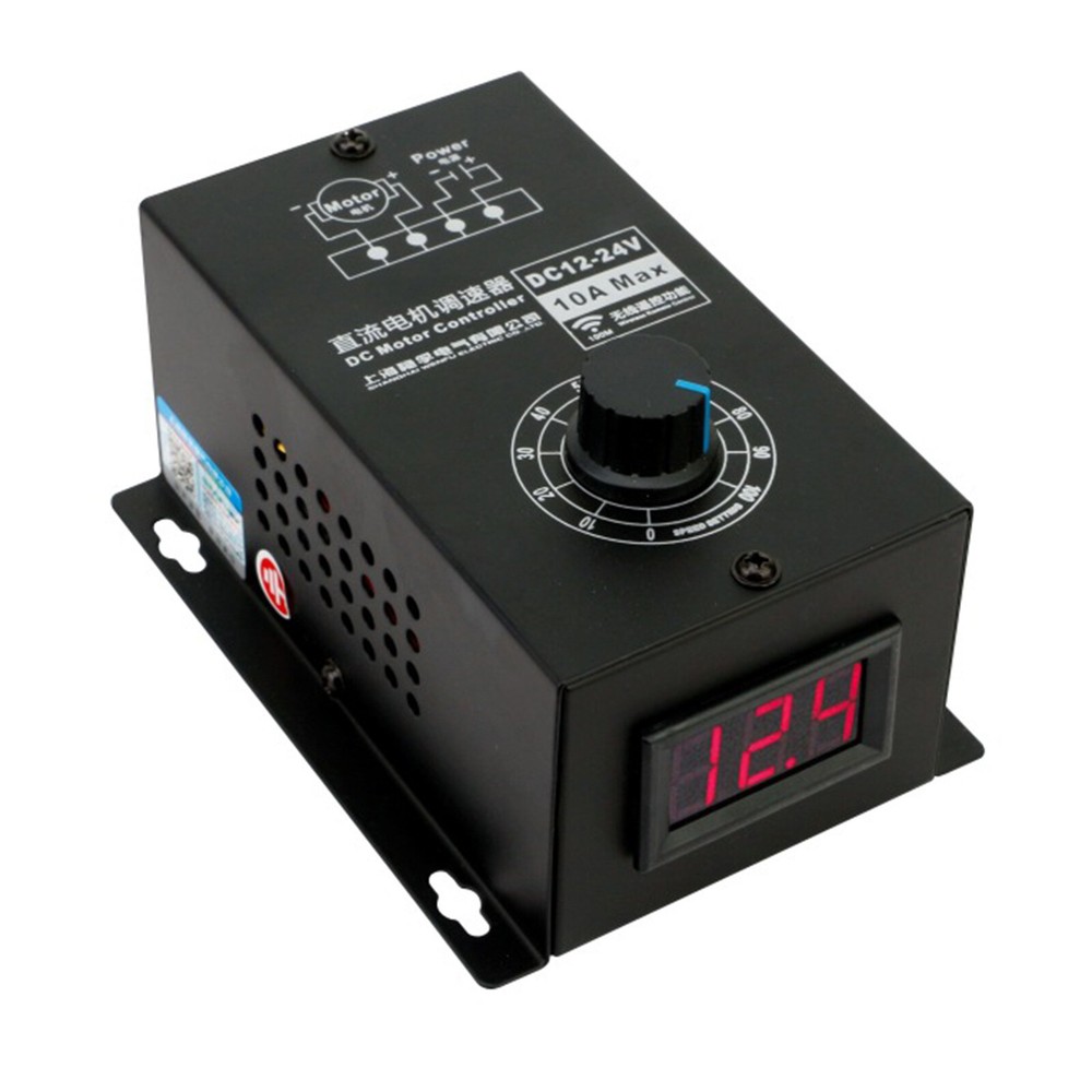 Wireless Remote Control Digital Display DC Motor Speed Controller Speed Switch