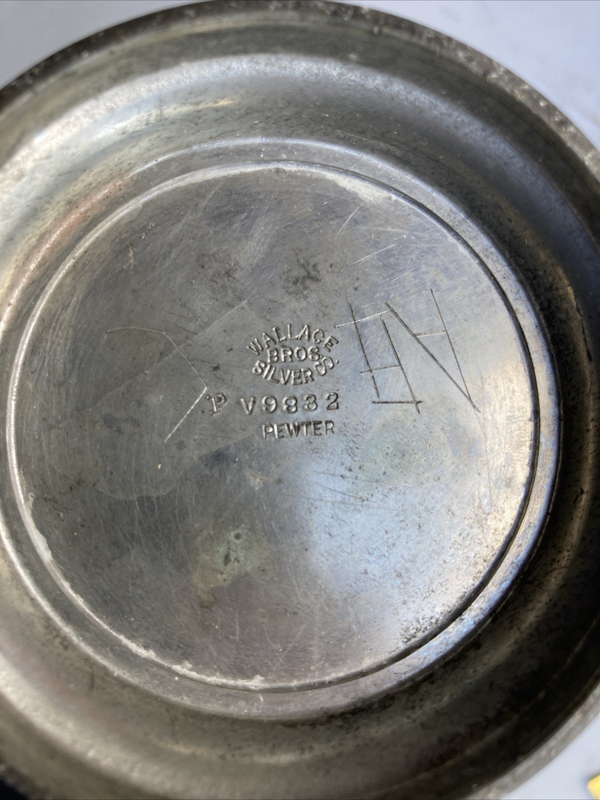 Antique 1928 Daily News Ice Derby Cup Trophy 10” Pewter Wallace Bros Silver Co.