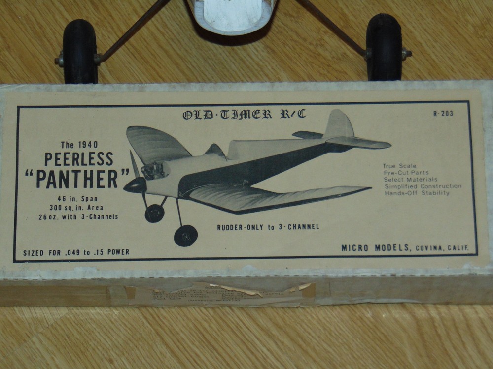 Micro Models 1940 Peerless Panther Makers Prototype Airplane 3 Chan 46" Span