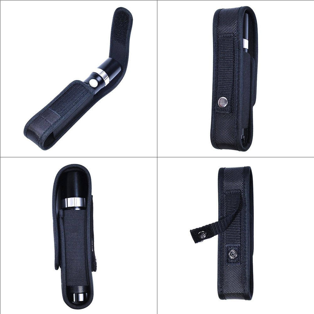 Waterproof Flashlight Holder Nylon Belt Holster Flashlight Torch Case Pouch