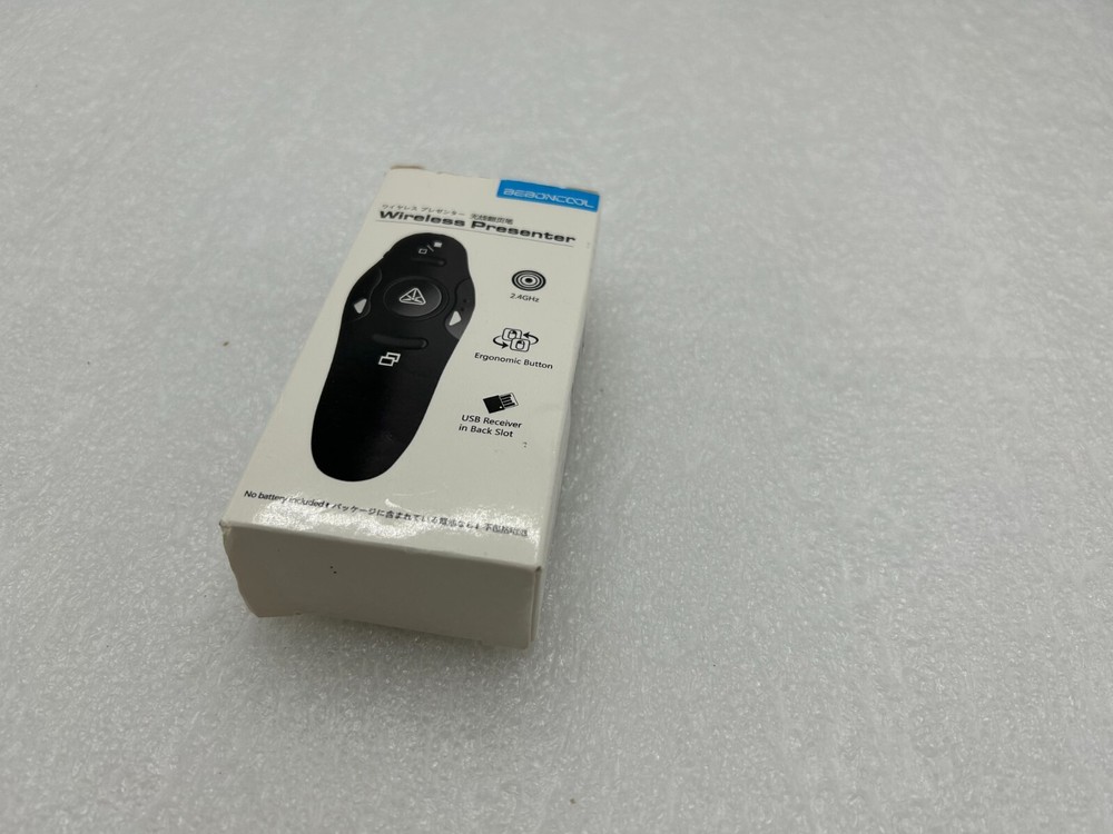 BEBONCOOL RF 2.4GHz Wireless Presenter Remote USB Receiver Control PowerPoint