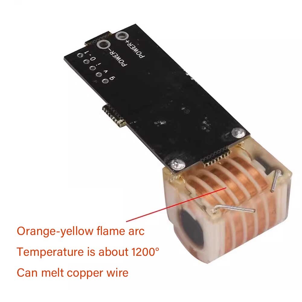 2PC DC High Frequency AC High Voltage Generator Inverter Boost Arc Ignition Coil