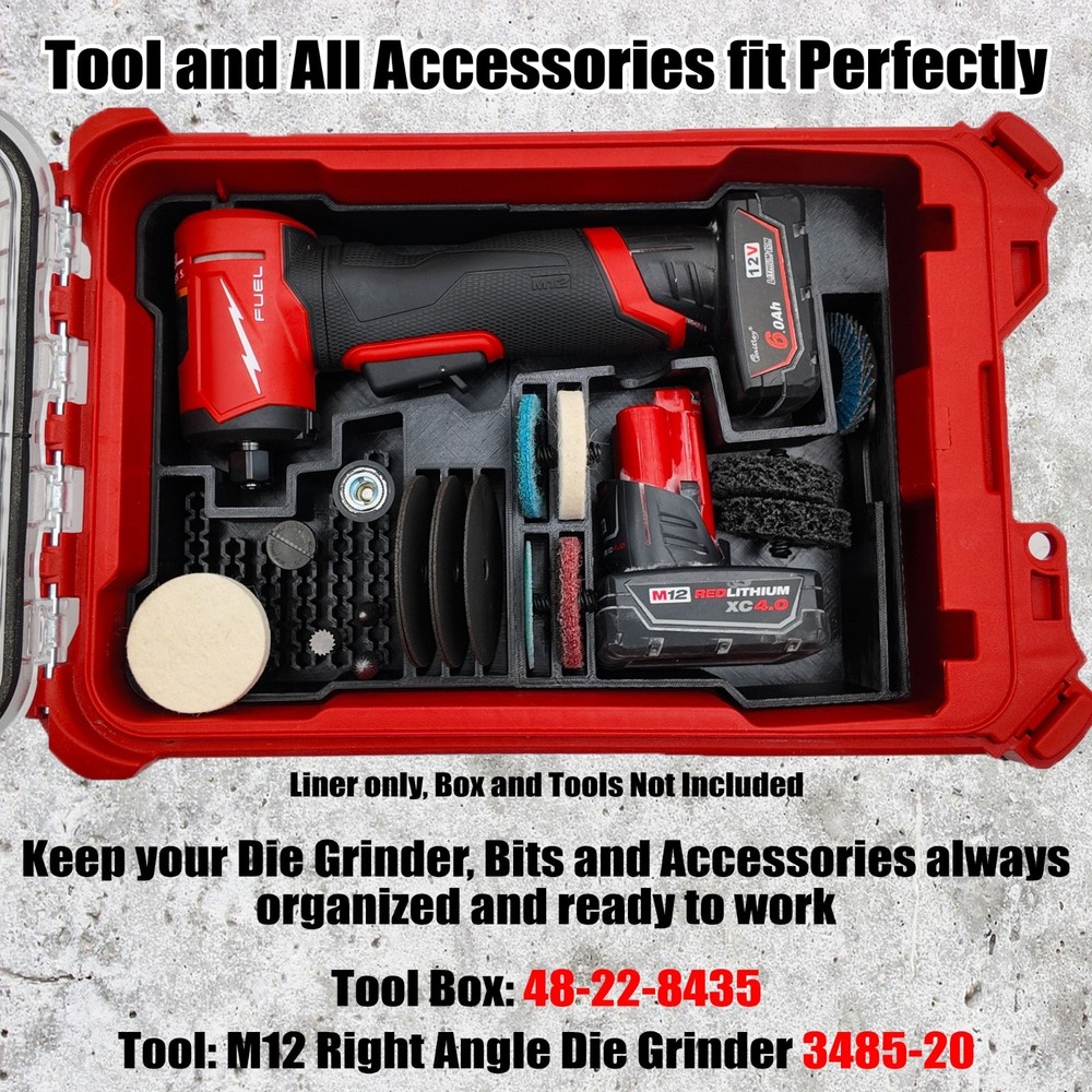 Milwaukee M12 Right Angle Die Grinder Packout Insert