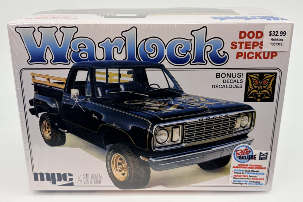 MPC Warlock 1977 Dodge Stepside Pickup Model Kit *Sealed* 1:25 Scale