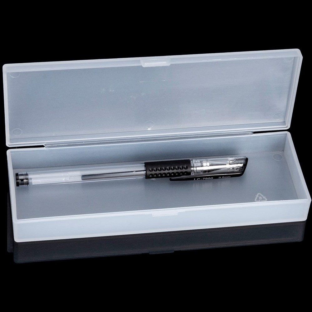 Qeuly 4 Pack 7.2" x 2.5" x 0.98" Small Rectangle Plastic Case Translucent