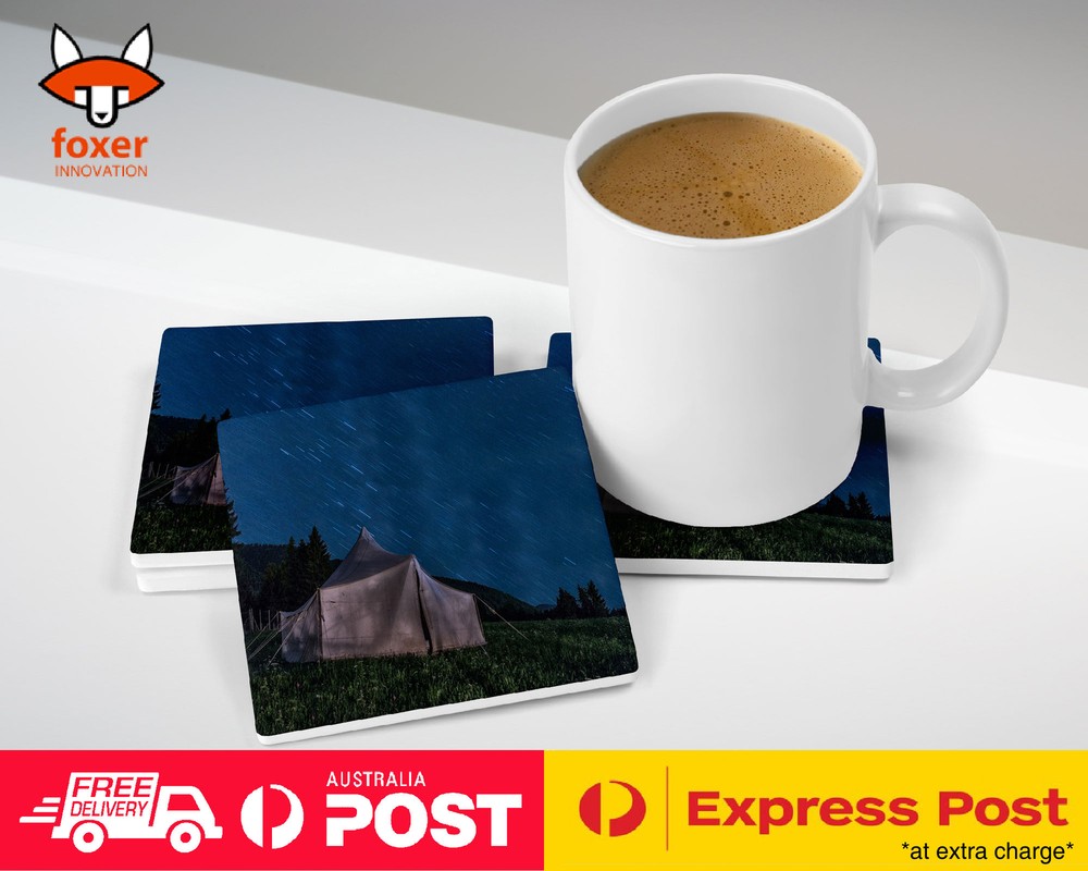 COASTER COFFEE DRINKING MAT|BLUE SPACE GALAXY STARRY NIGHT 3