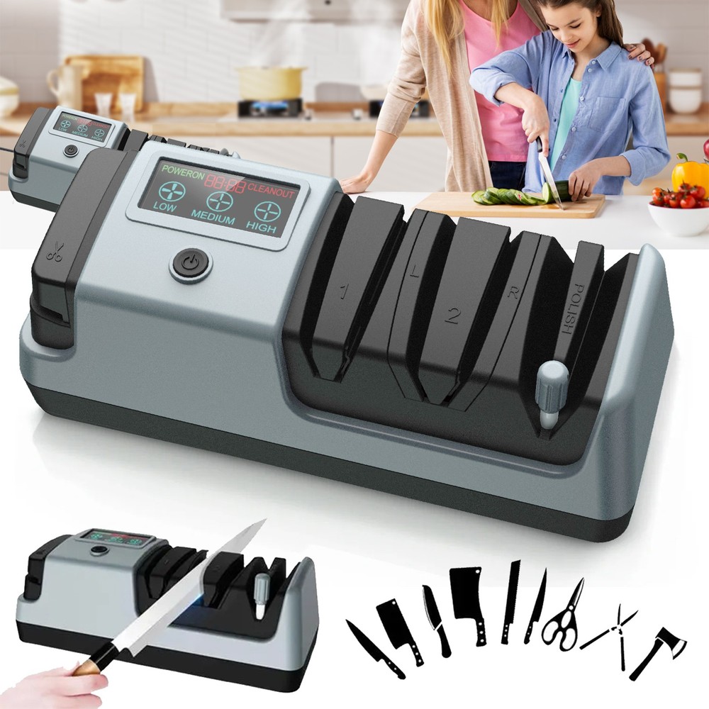 Electric Knife Sharpener Professional Kitchen Sharpening Stone Grinder knives