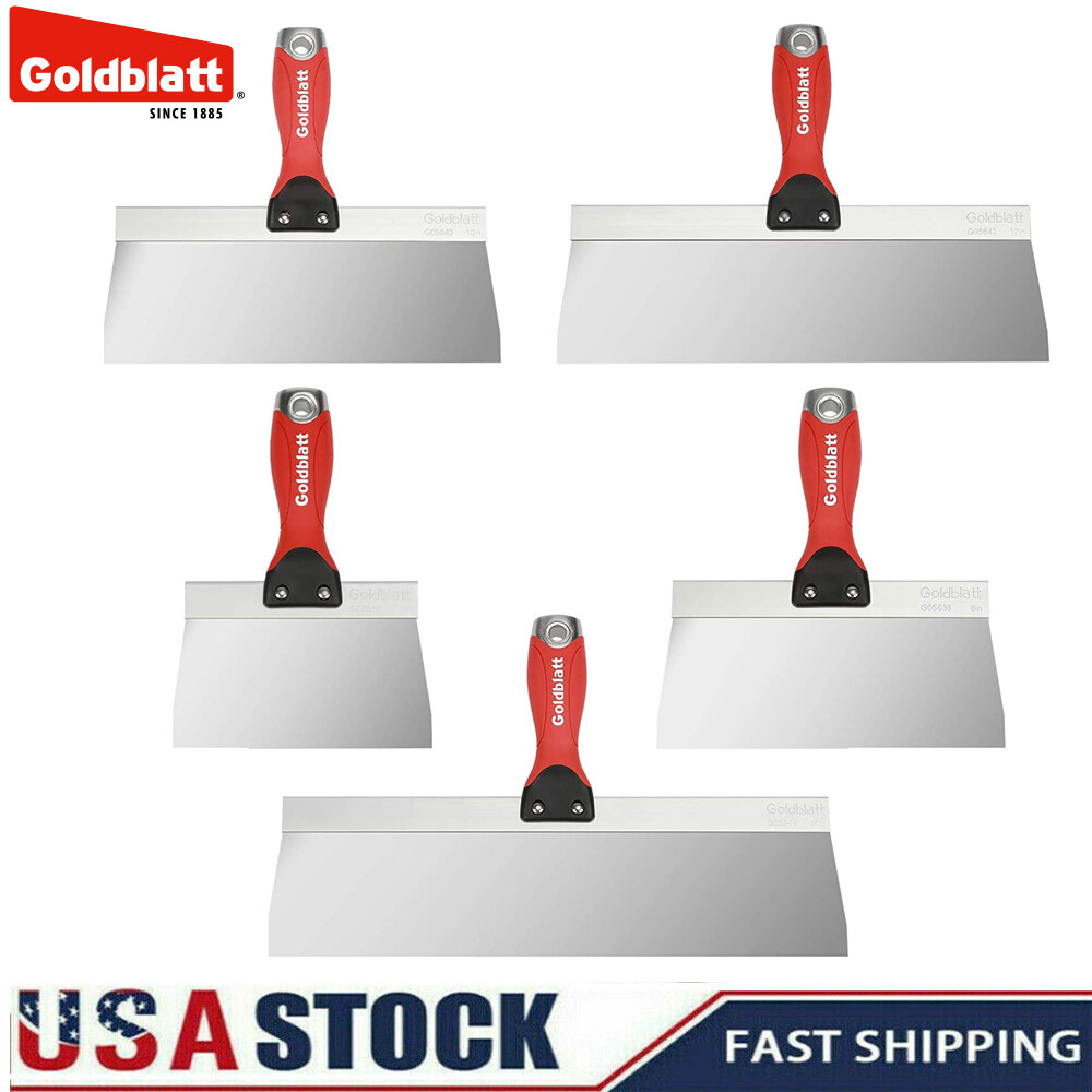 Goldblatt 5 PCS Stainless Steel Taping Knives For Drywall Joint Taping Finishing