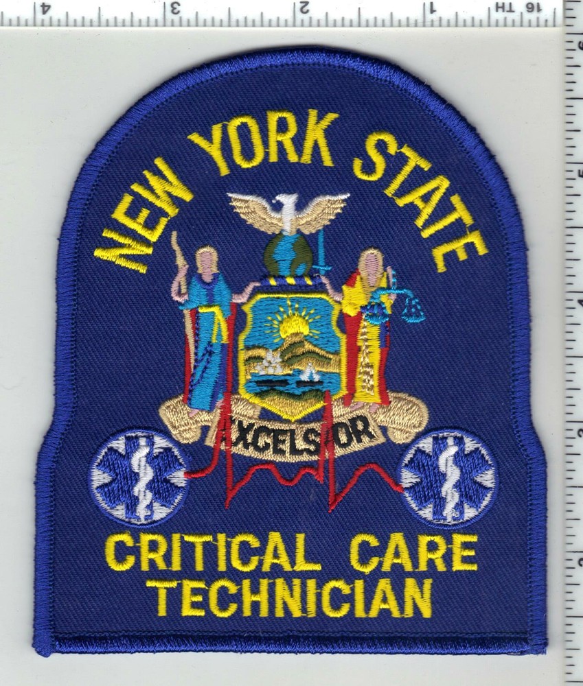 New York State Critical Care Technician Shoulder Patch 2019 issue