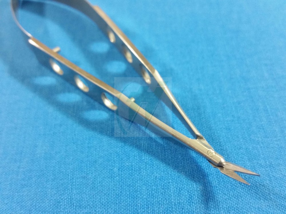 PREMIUM HIGH QUALITY VANNAS MICRO SURGICAL GRADE SCISSORS ANGLED FORWARD 4"