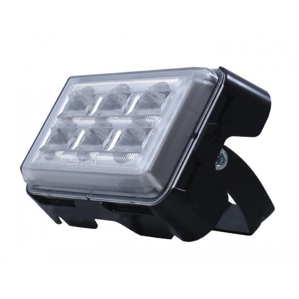 6 High Power LED Rectangular Warning Light w/ Bracket - Red LED