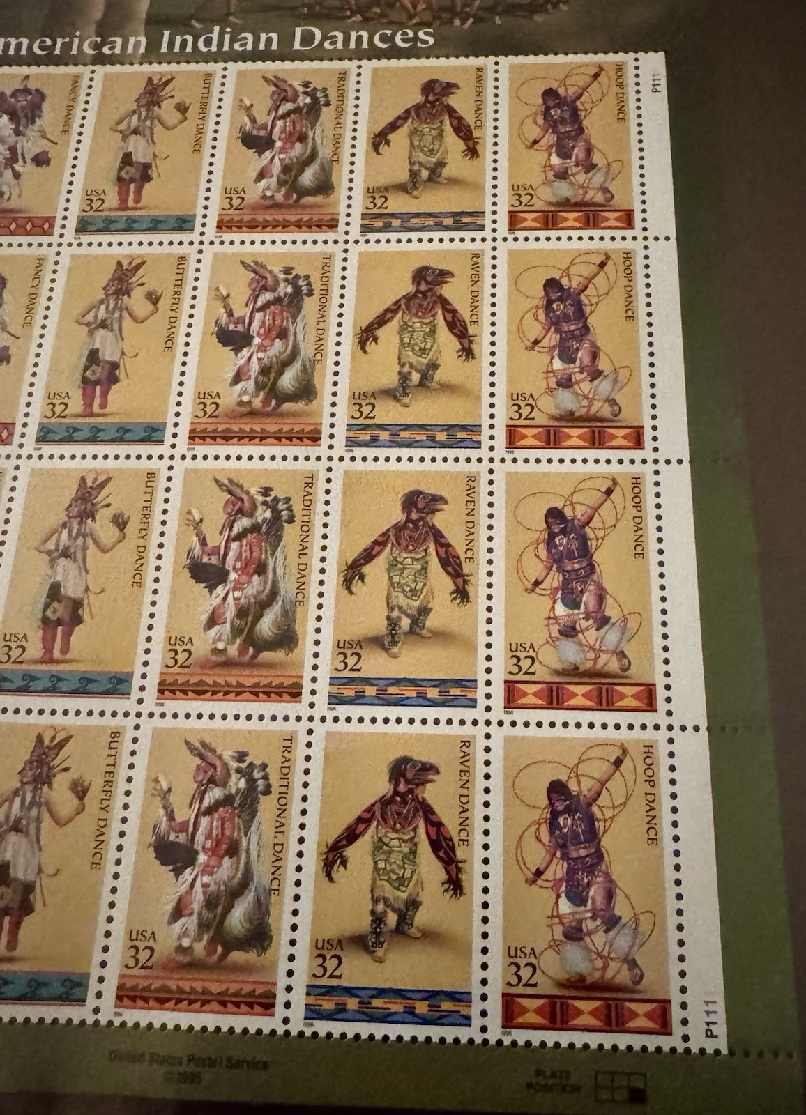 United States 32¢ American Indian Dances Postage Stamp MNH Full Sheet
