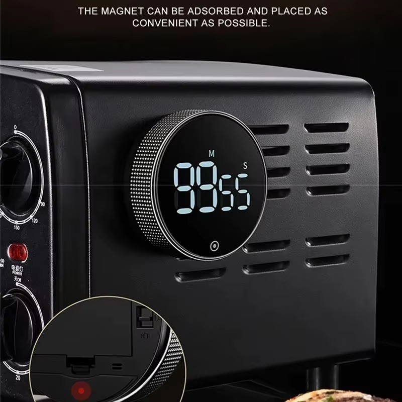 Magnetic Kitchen Digital Timer, Manual Countdown Mechanical Cooking Stopwatch