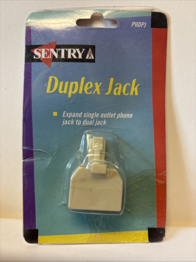 New Duplex Modular Phone Wall Jack Adapter (IVORY) Splitter