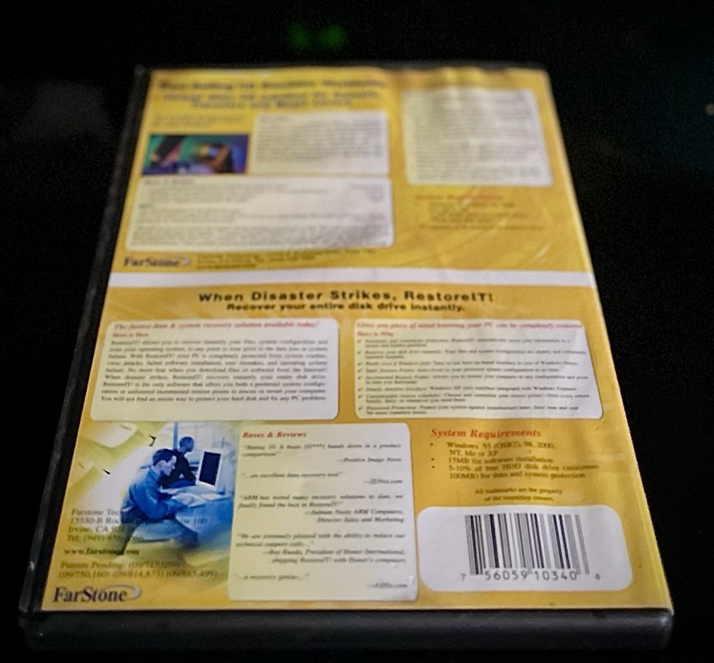 Virtual Drive 7 Deluxe + RestoreIT! 2 DISK CD-ROM Drive Emulator Software Sealed