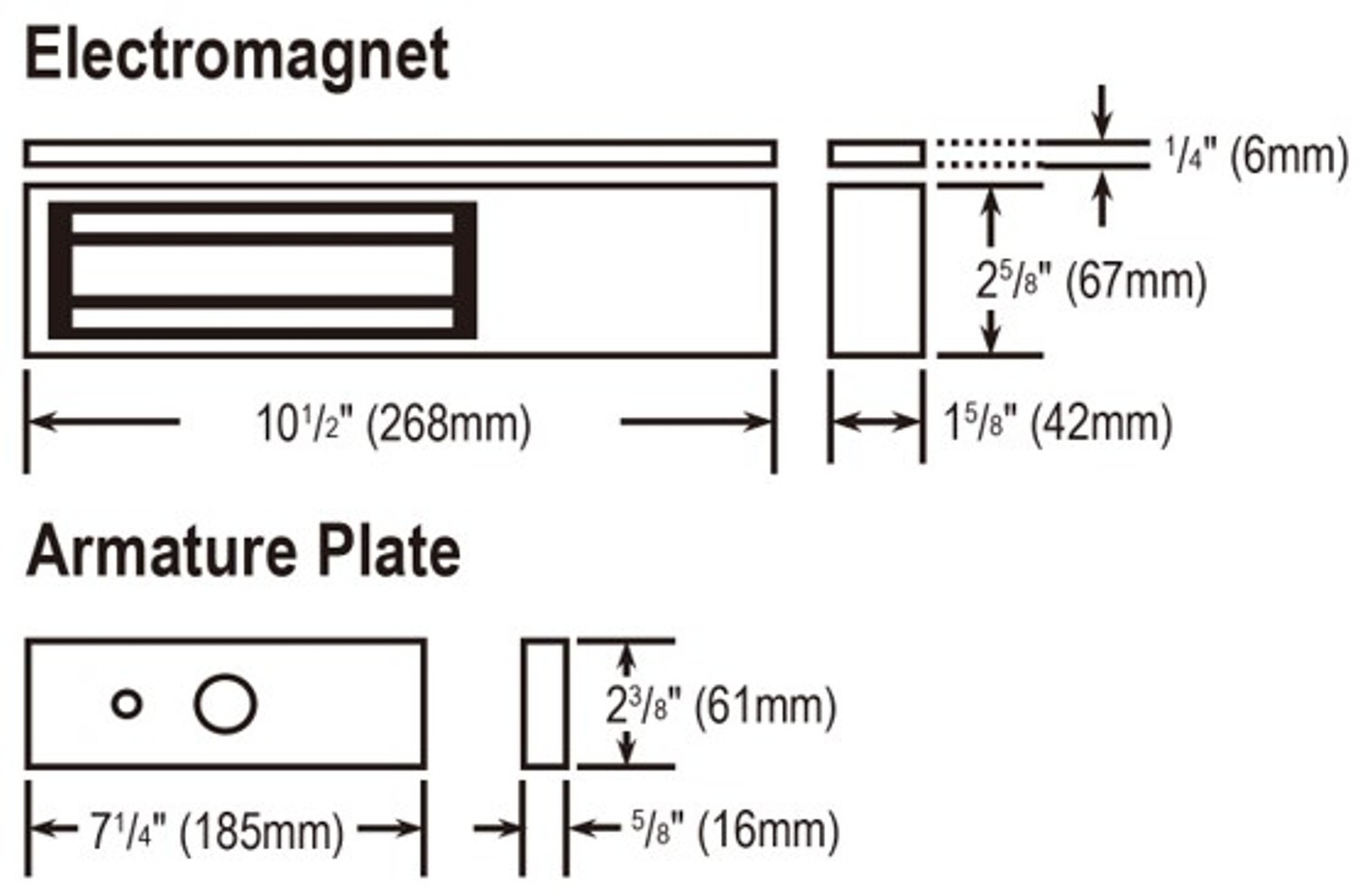 Seco-Larm E-941SA-1200 Electromagnetic Lock with 1200 lb. (545kg) Holding Force
