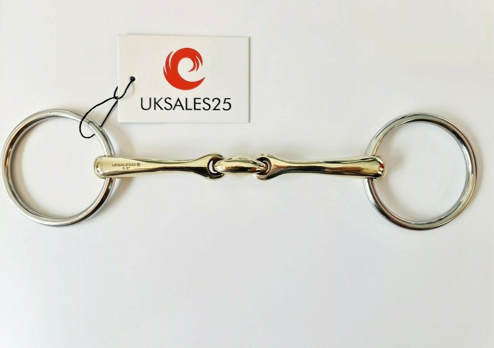 Loose Ring 12MM Snaffle Double Jointed Bit GS/SS(UKSALES25®) *SAME DAY DISPATCH*