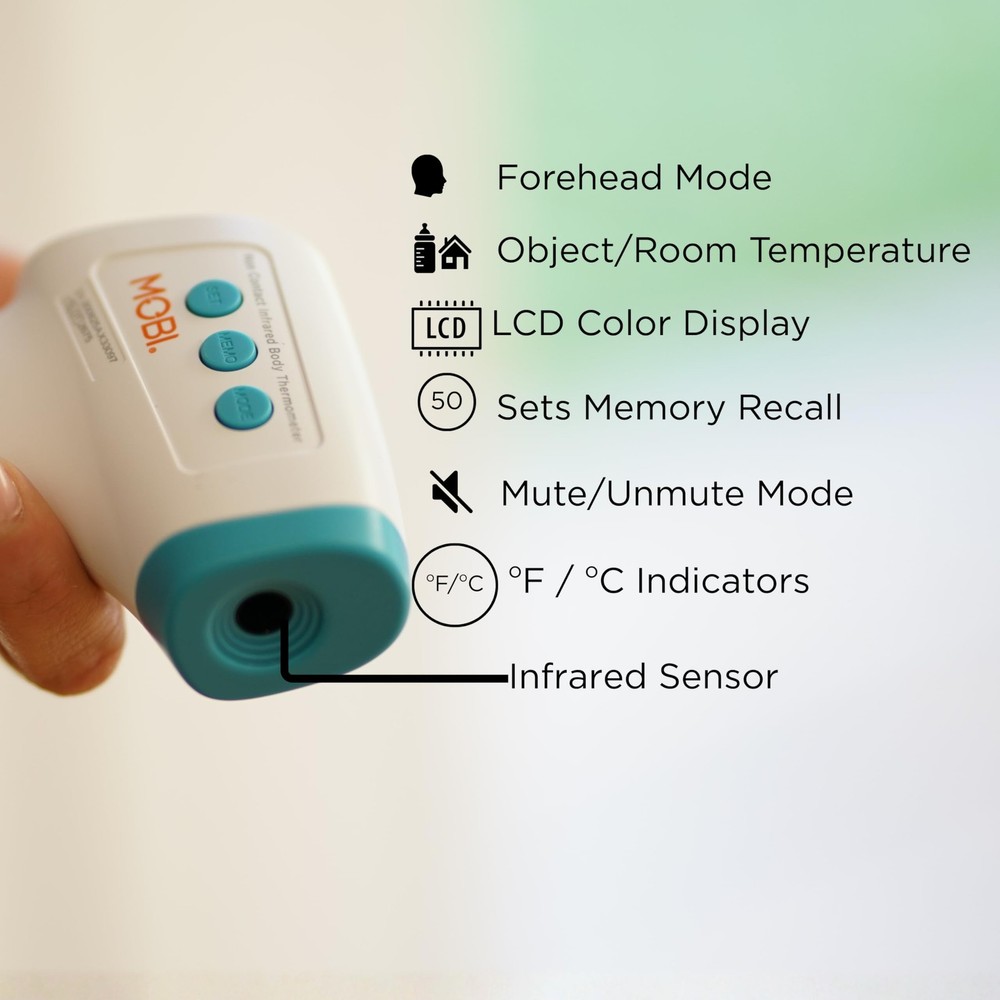 - Non-Contact Forehead Digital Thermometer with Object Temperature Mode - Tou...