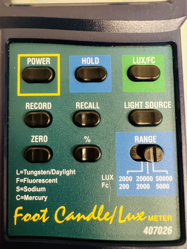 Extech 407026 Heavy Duty Light Meter w/ PL Interface