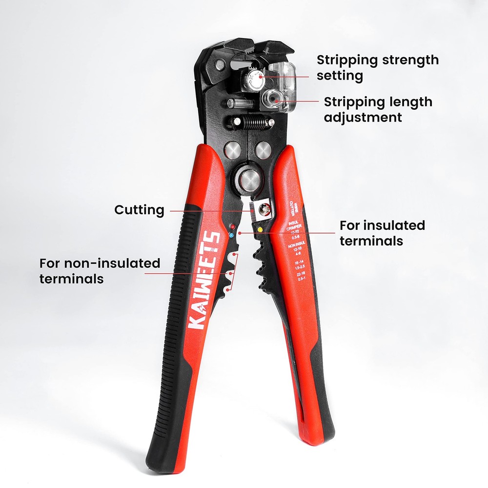 KAIWEETS Self Adjusting Wire Stripper - 3 in 1 Heavy Duty