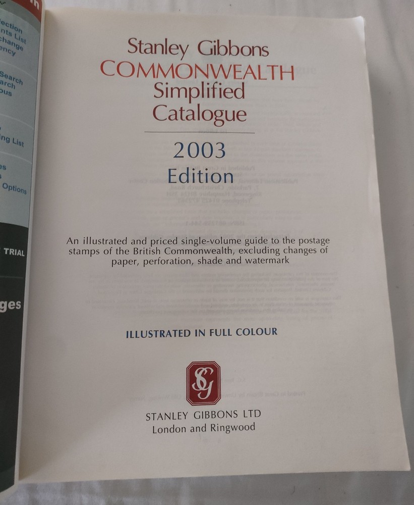 3 x Stanley Gibbons Simplified Stamp Catalogues World (1) & Commonwealth (2)