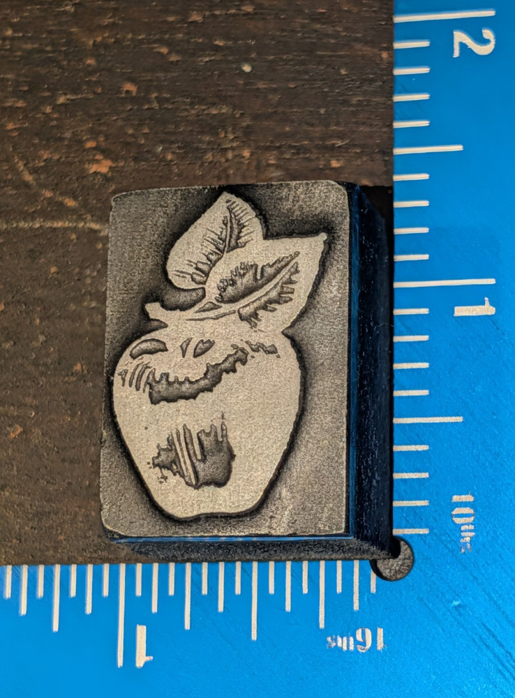 Printing Block-Letterpress Apple