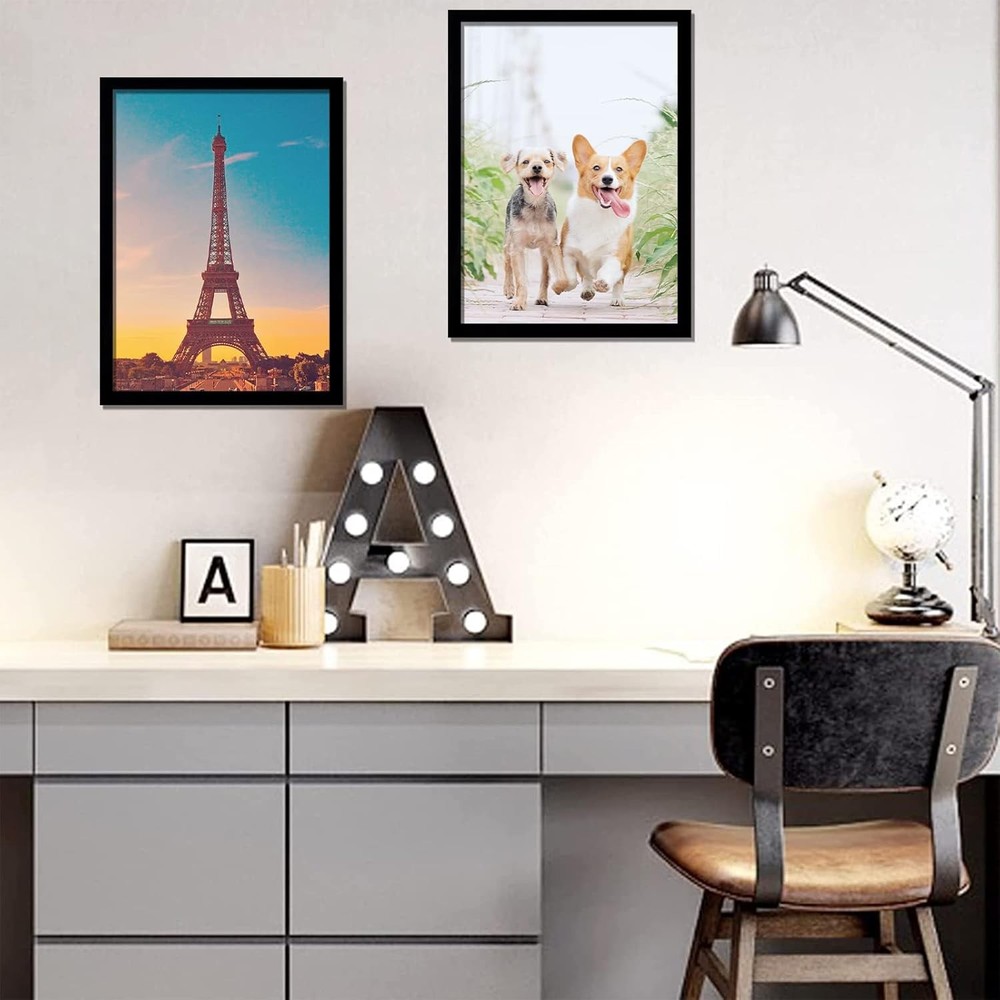 Picture Frame Set (2-Pack), Black Frames Dimensions: 16 x 24 inches