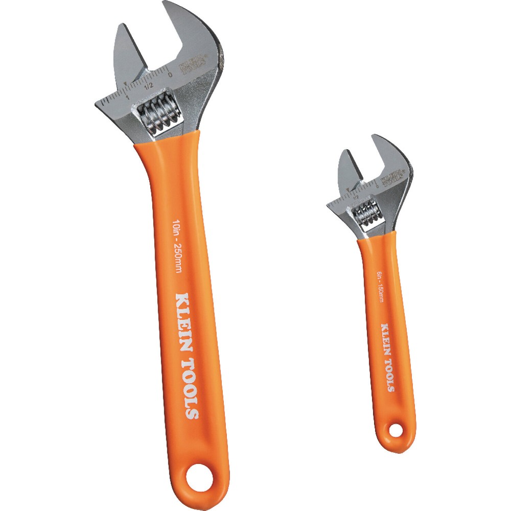 Klein Tools D5072 Extra-Capacity Adjustable Wrenches, 2 Pieces