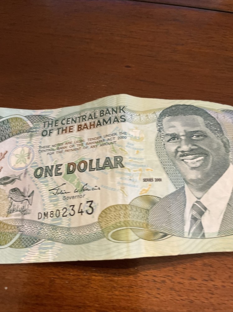 2001 BRITISH COLONY BAHAMAS $1 Bill