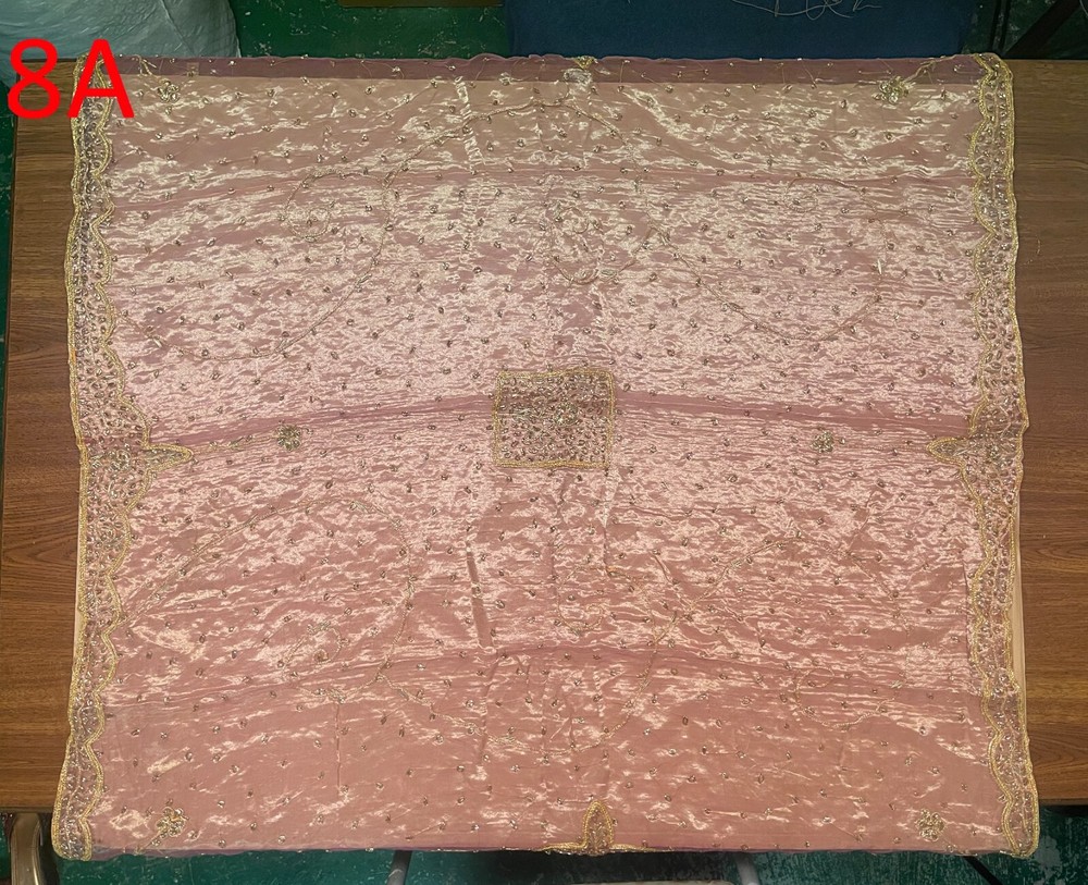 Embroidered Sheer Table Topper Runner, various sizes, shapes & colors