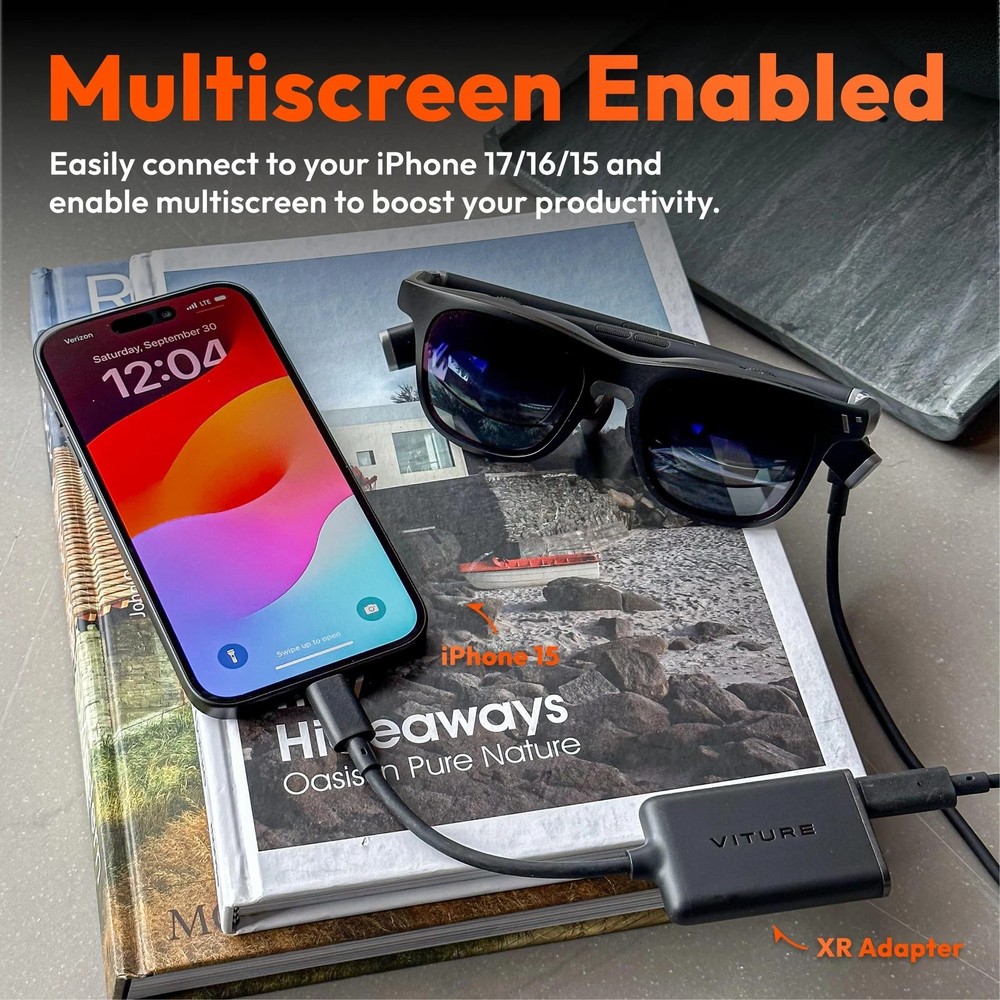 VITURE USB- C XR Charging Adapter for USB-C iPhone, Enabling Multi-Screen