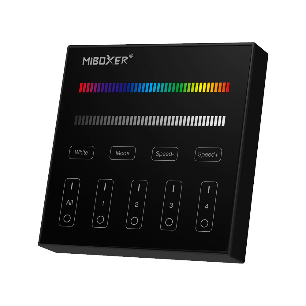 B3-B - 4-Zone Panel Remote (RGBW) Black