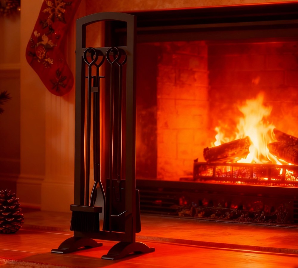 5-Piece Lightweight Fireplace Tool Set – Portable, Compact, and Stylish Fire ...