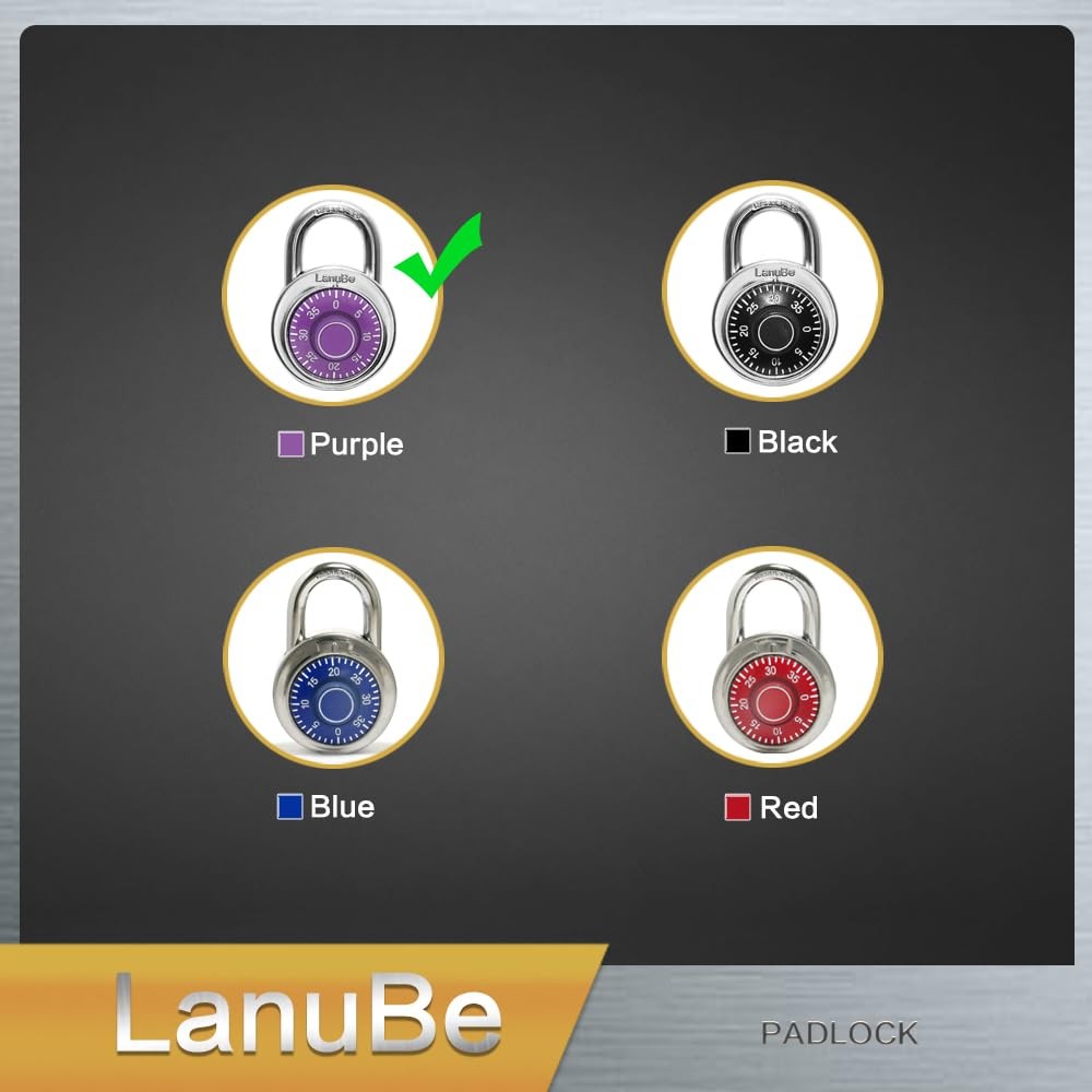 Standard Dial Combination Lock, 2 inches. Wide, with Different Combinations, ...