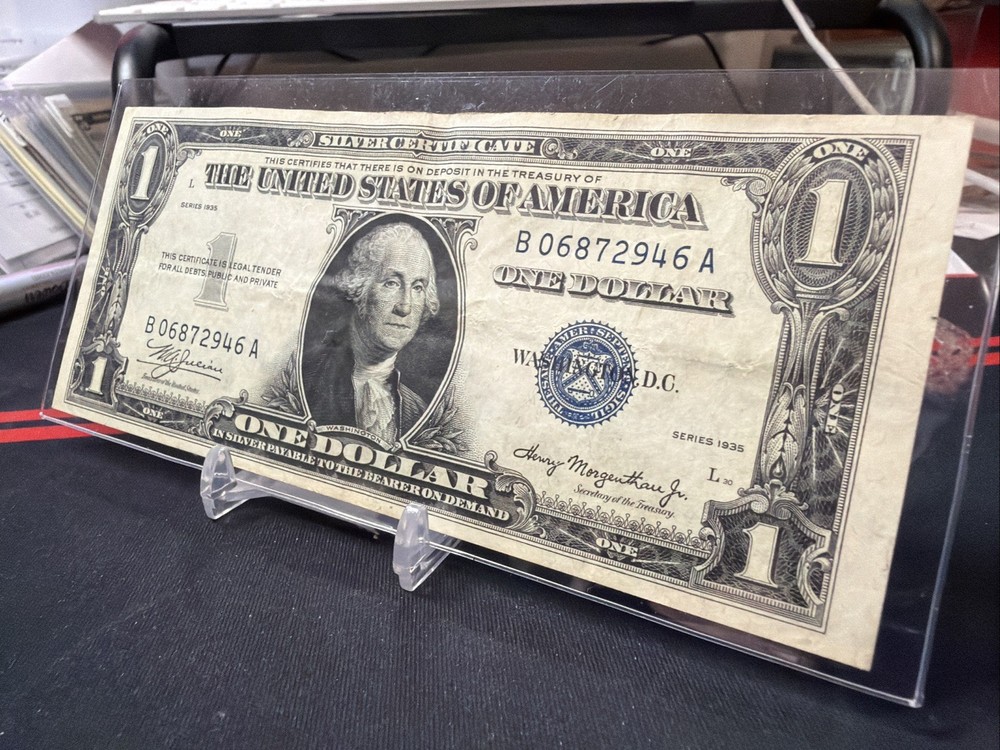 😁 1935 $1 SILVER CERTIFICATE "DOUBLE DATE" B /A BLOCK