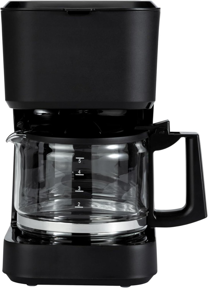 Matte Black 5-Cup Coffee Maker with Auto Shut-Off & Pause Pour Feature