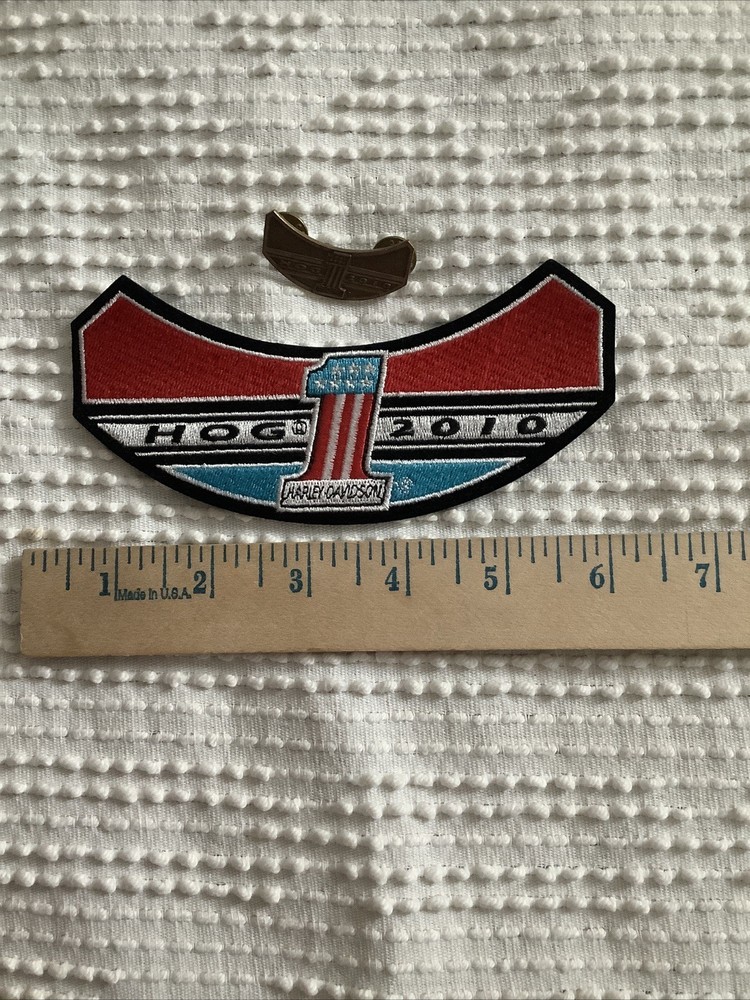 NEW HOG HARLEY DAVIDSON OWNERS GROUP 2010 PATCH & PIN SET