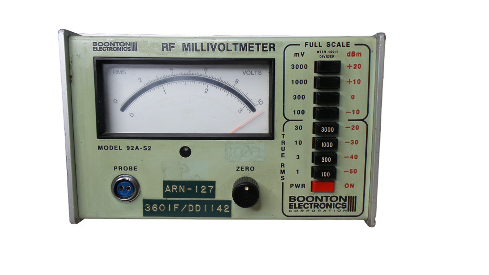 BOONTON ELECTRONICS 92A-S2  RF Millivoltmeter - Free Shipping