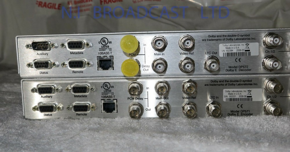 1x Dolby E DP571 encoder and 1x Dolby E dp572 decoder 